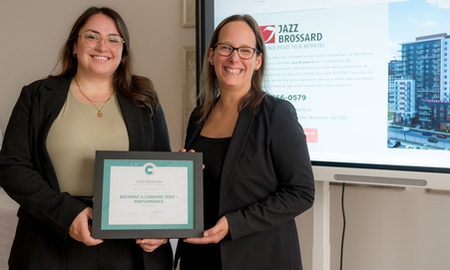 An Environmental First for the Quebec and Canadian Retirement Home Industry: Jazz Brossard earns ZCB — Performance Certification!