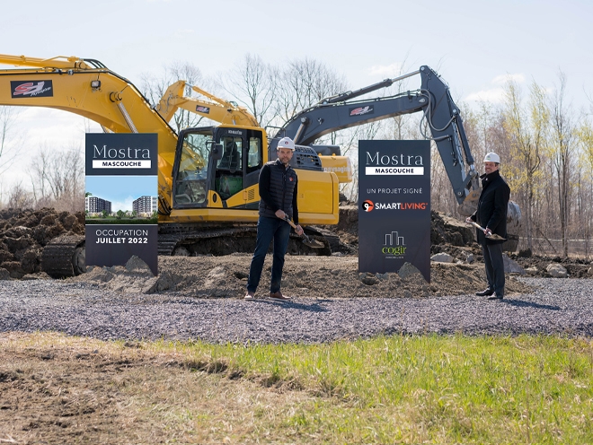 COGIR REAL ESTATE AND SMARTCENTRES JOIN FORCES TO LAUNCH MOSTRA’S FOURTH RENTAL CONDO PROJECT, IN MASCOUCHE, AND SMARTLIVING’S VERY FIRST PROJECT IN THE PROVINCE OF QUEBEC
